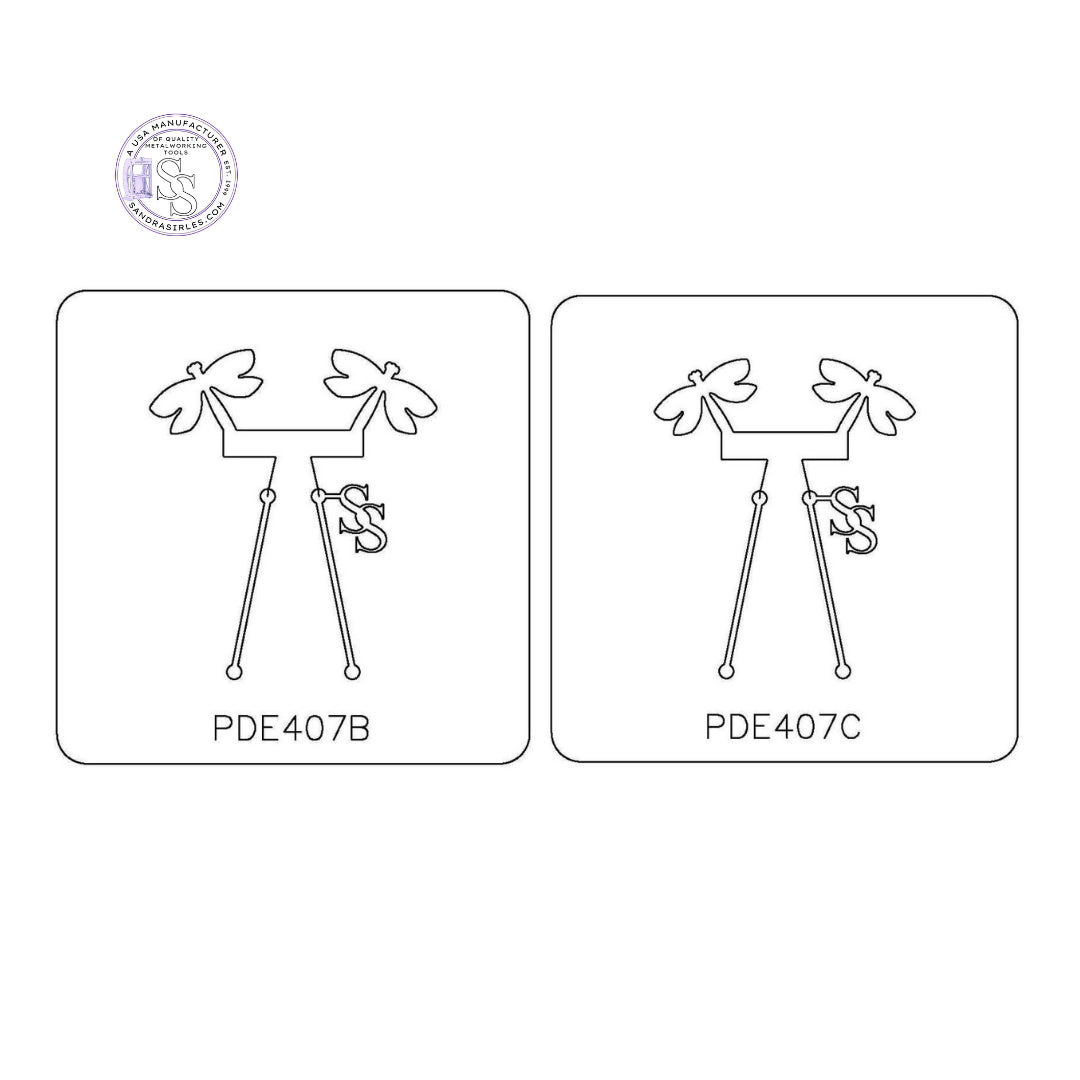 PANCAKE DIE PDE407 EARRINGS DRAGONFLY